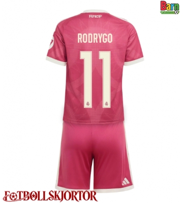 Real Madrid Rodrygo Goes #11 Tredje Kläder Barn 2026-27 Kortärmad (+ Korta byxor)